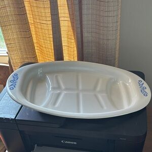CorningWare Blue Cornflower meat platter
